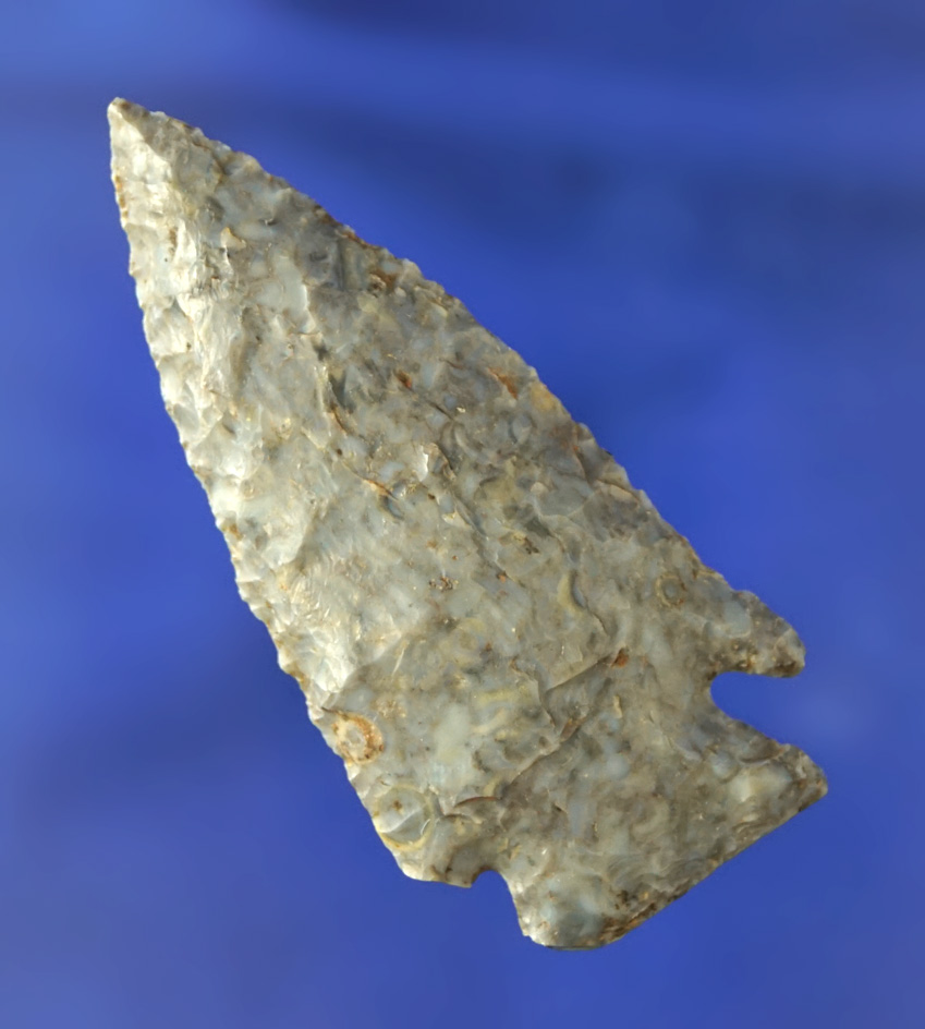 2 3/8" Archaic Cornernotch found in Ohio.