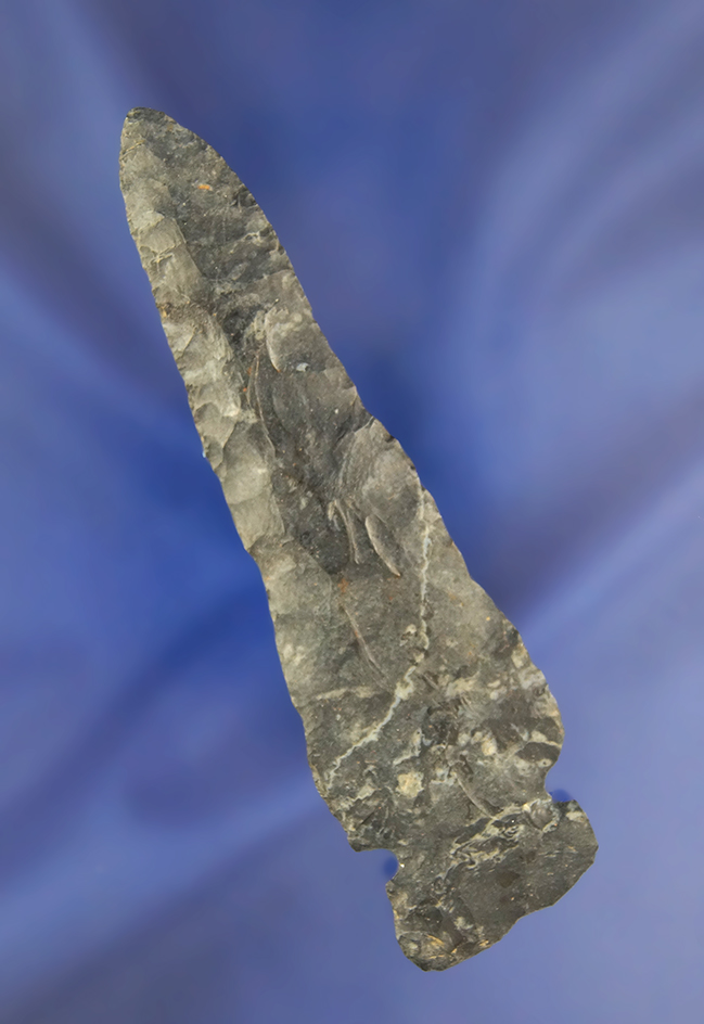 4 3/16" Sidenotch Coshocton Flint Knife found in Ohio.