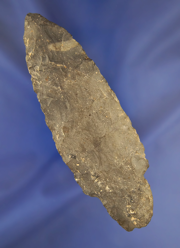 4 11/16" Coshocton Flint Adena found in Washington township, Hardin Co., Ohio.