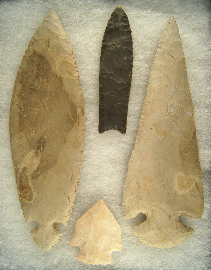 Group of 4 modern reproductions for study including two large gray ghosts.