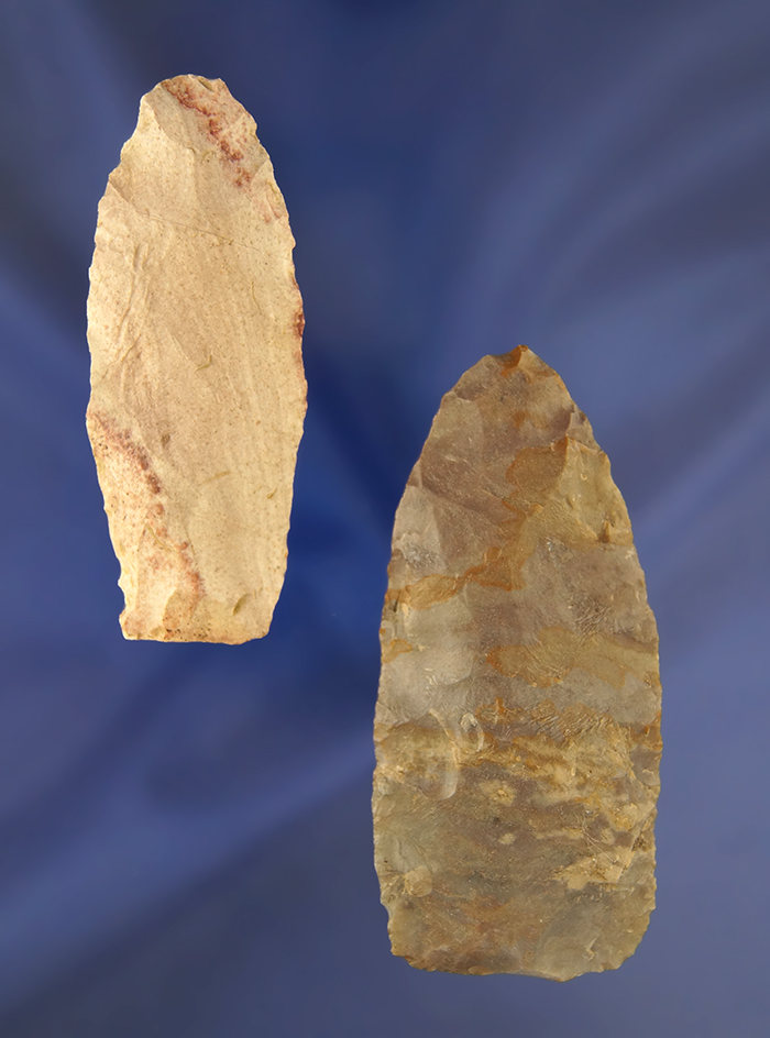 Pair of Lanceolates found in Ohio, largest is 3 1/8".