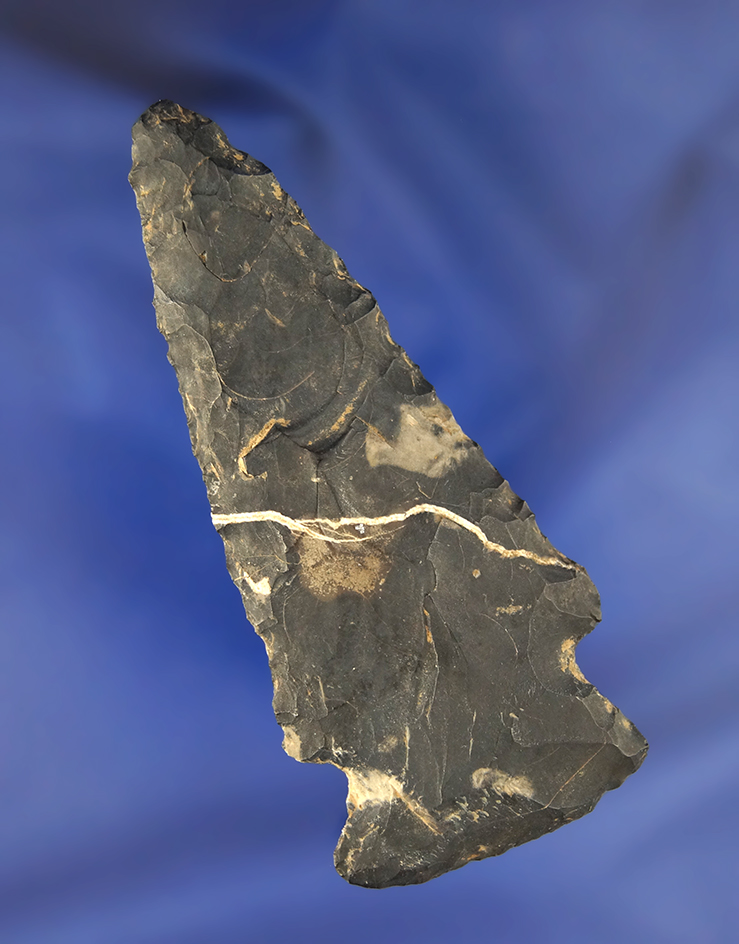 3 3/16" Coshocton Flint Knife found in Fairfield Co., Ohio by Lar Hothem in 1983.