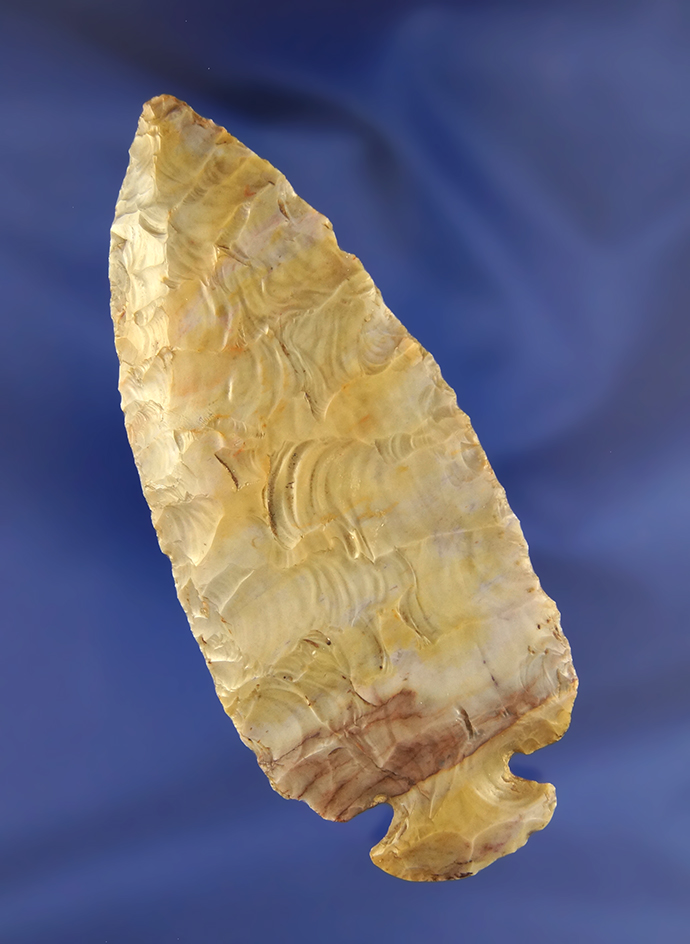 3 1/2" Purple Small Base Dovetail from Central Ohio. Ex. McAdams Collection.