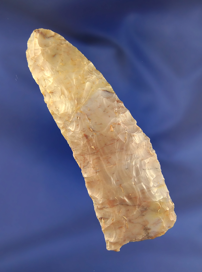 3 3/4" Paleo Knife made from Flint Ridge Flint. Found in Fairfield Co., Ohio. Pictured!