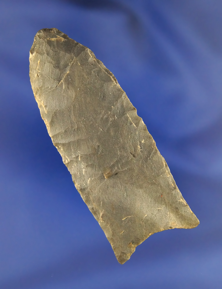 2 3/4" Paleo Clovis that is fluted on both sides. Found in Fairfield Co., Ohio. Pictured!