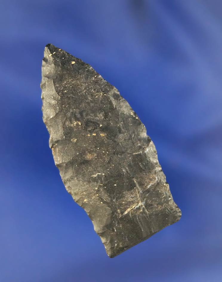 2 1/8" Coshocton Flint Paleo Stemmed Lance found in Richland Co., Ohio.