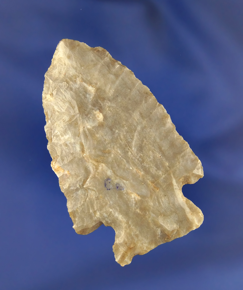 2 5/16" Kirk found in Perry Co., Ohio. Ex. Dutcher Collection.