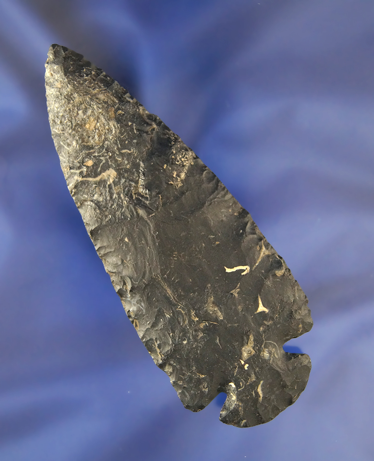 4 1/2" Dovetail made from Upper Mercer Flint, Medina Co., Ohio. Bennett COA.