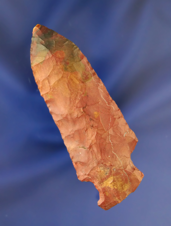 2 15/16" colorful Sidenotch Knife found in Fulton Co.,  Ohio. Ex. Earl Townsend.