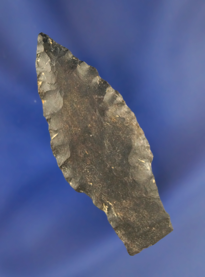 2 5/16" Paleo Stemmed Lanceolate Dartpoint. Found in northern Ashland Co., Ohio.