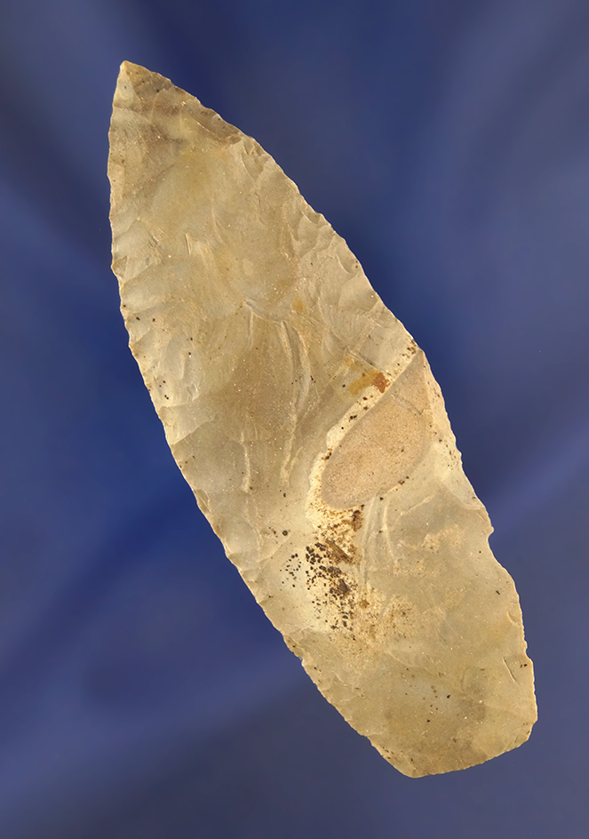 3 1/2" Paleo Lanceolate. Found in northern Ashland Co., Ohio.