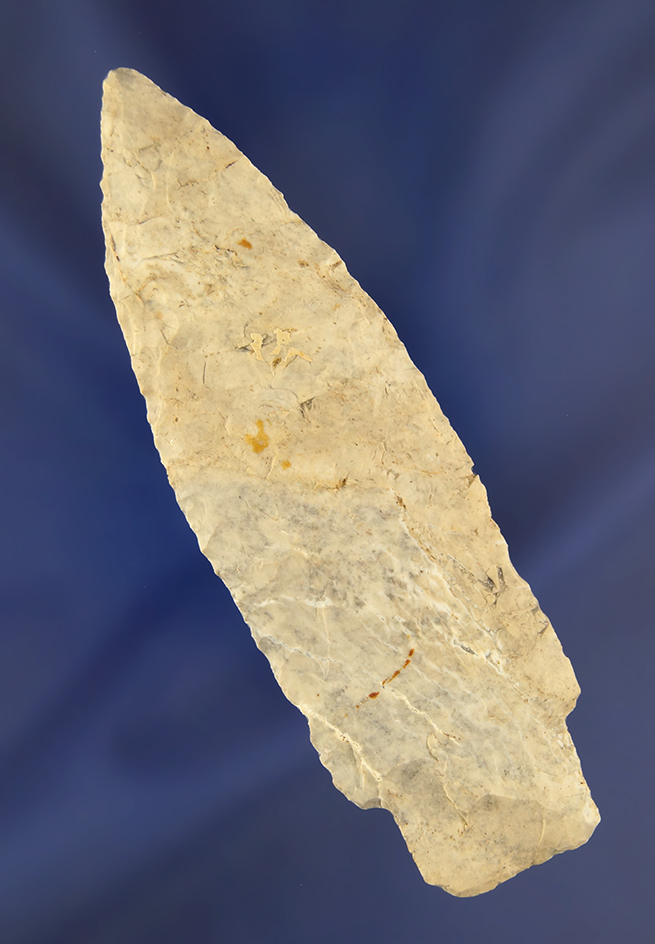 4" Paleo Stemmed Lanceolate. Found in northern Ashland Co., , Ohio.