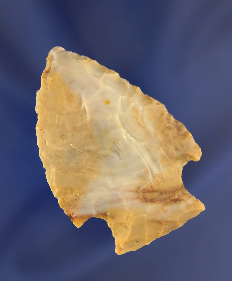 2 3/8" Hopewell made from Flint Ridge Flint. Found in northern Ashland Co., Ohio.