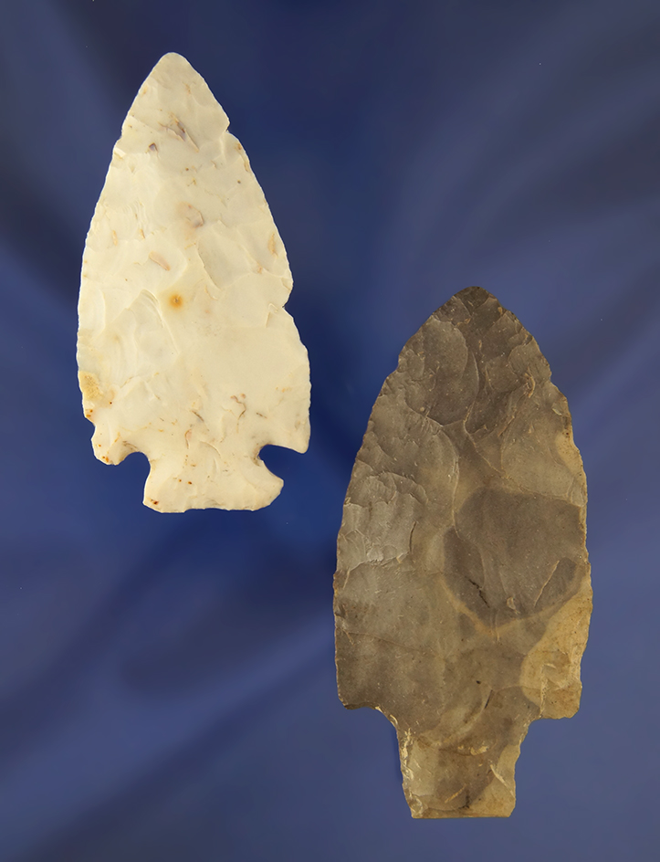 Pair of flint Knives, largest is 3". Found in northern Ashland Co., , Ohio.