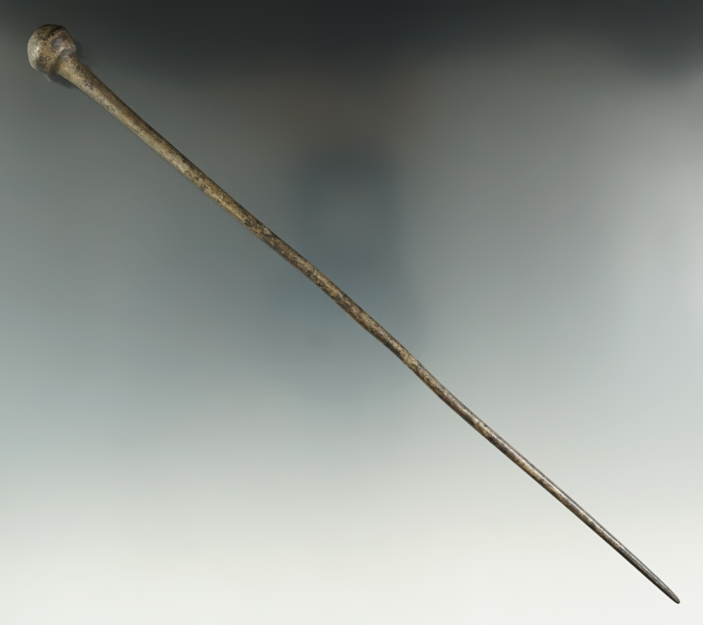 Large 9 1/2" Silver/mixed metals Inca Tupi pin from Peru.