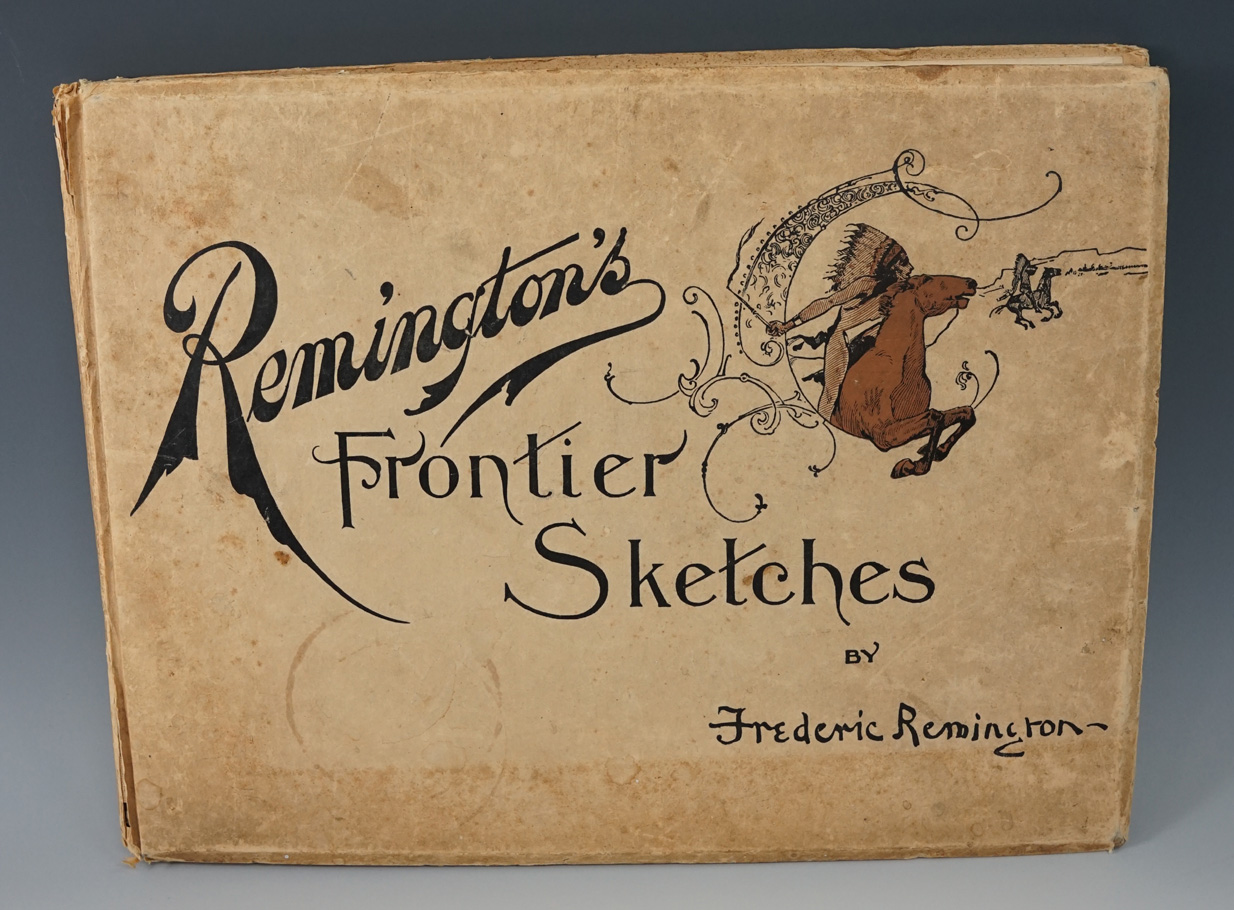Rare collectible book! Hardbound 1st edition "Remington's Frontier Sketches". Copyright 1898.