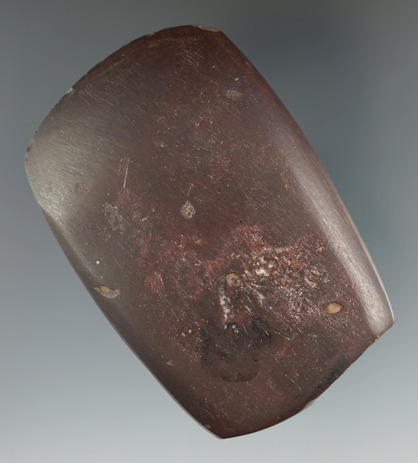 Excellent polishing craftsmanship on this 3" Hematite Celt found in Scioto Co., Ohio.