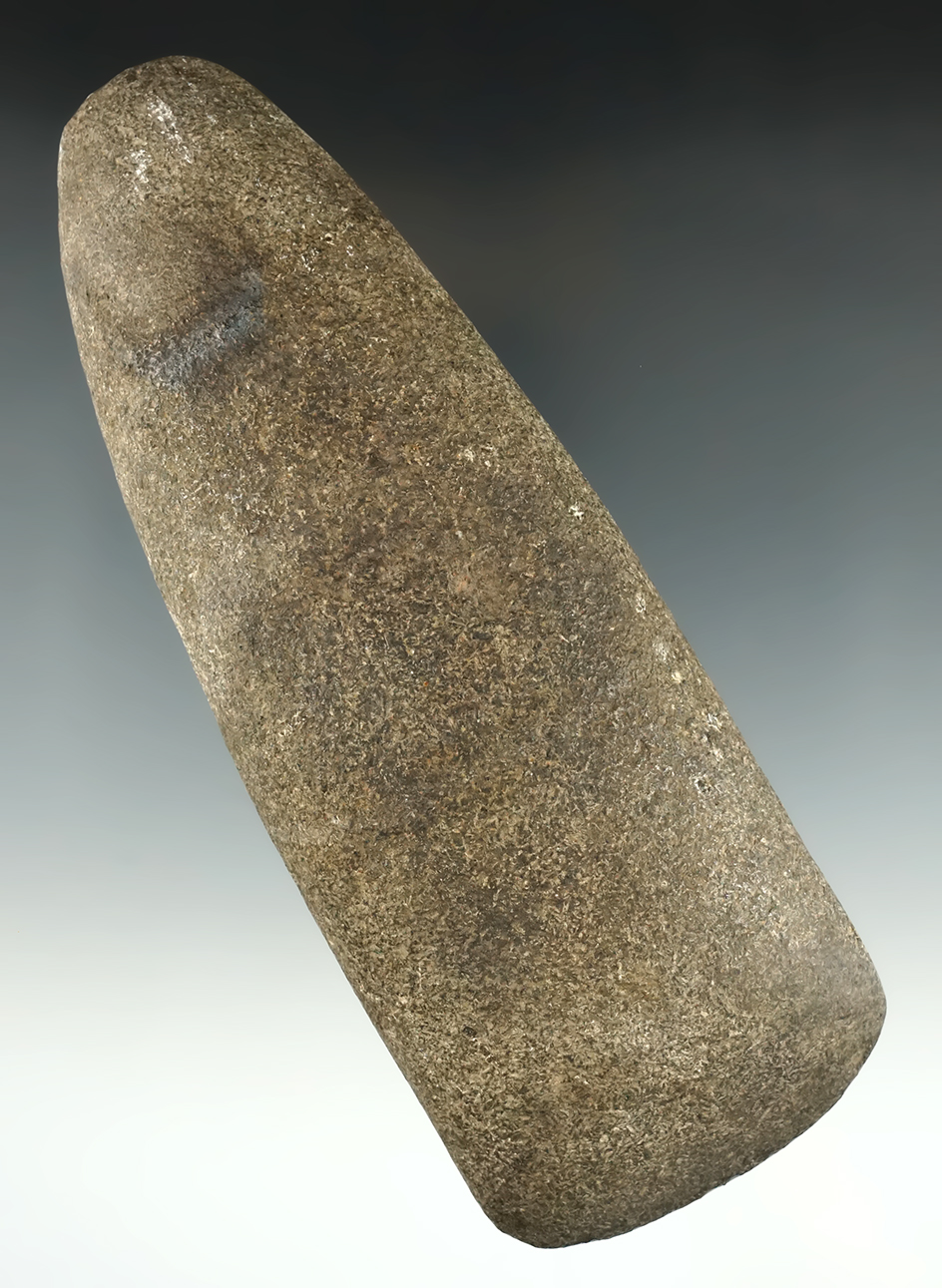 6 5/8" Hardstone Adze with a nice bit found in Ohio. Ex. Steve Fuller.