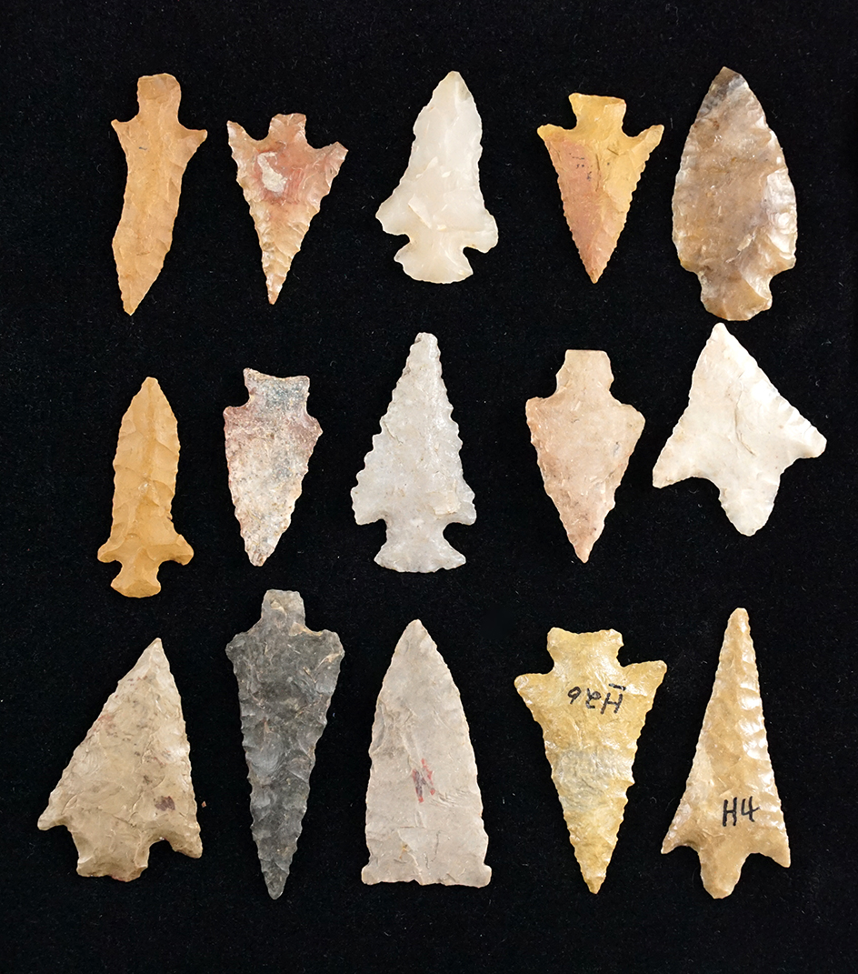 group of 15 Central Texas points. largest is 1 5/8".