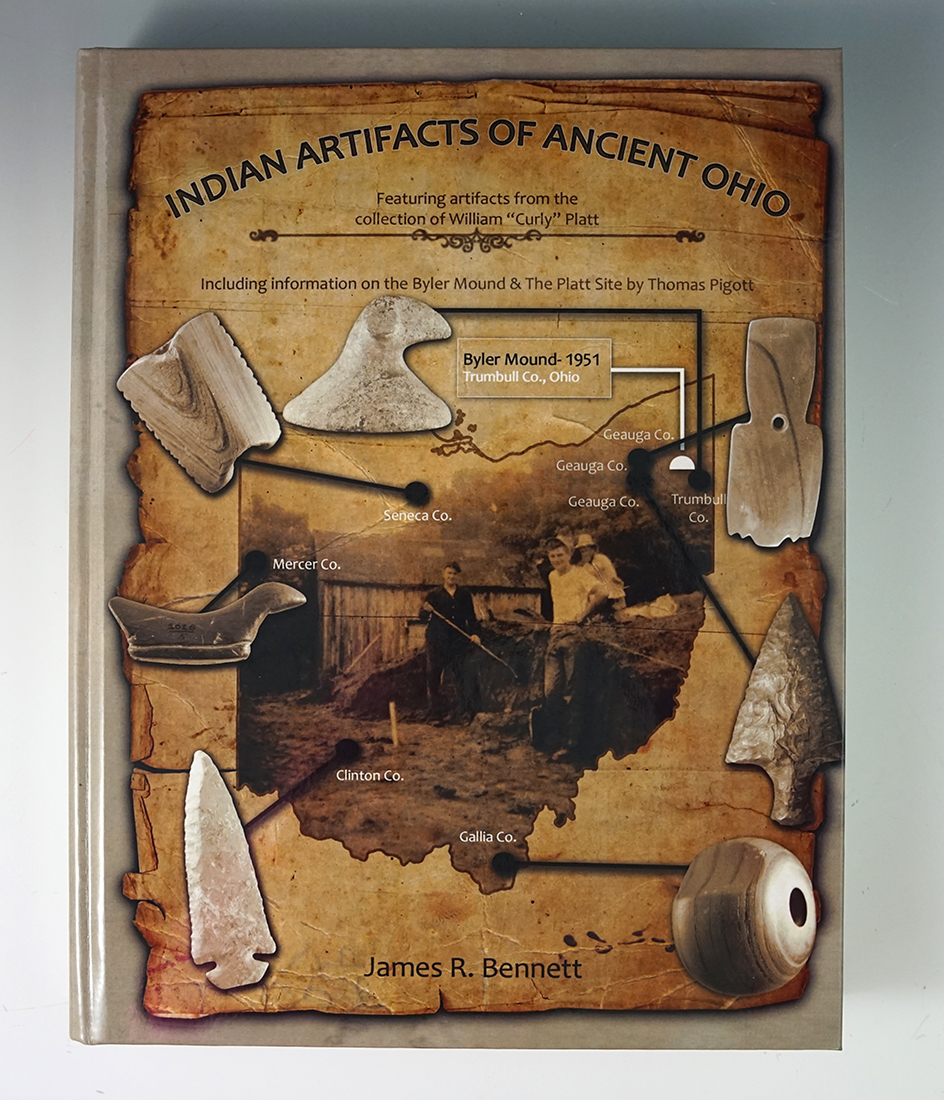 Hardcover book: "Indian Artifacts of Ancient Ohio" by James Bennett.