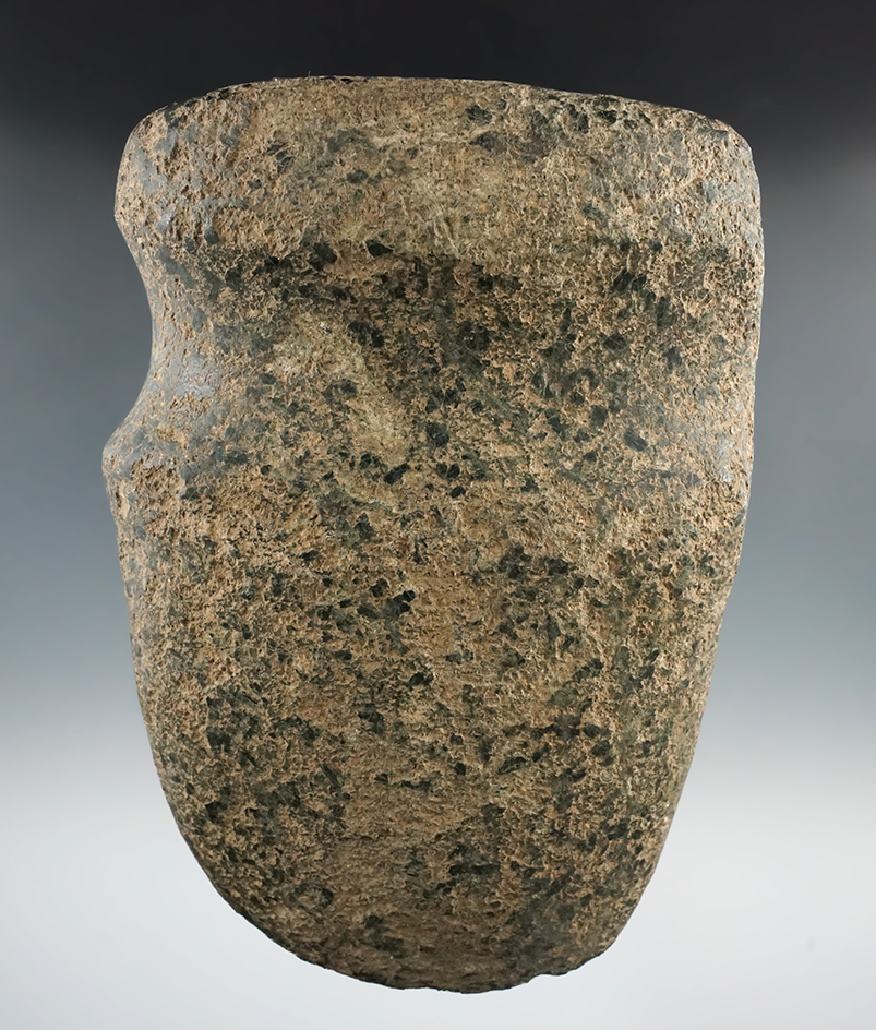 6 1/16" Long 3/4 Grooved Axe found in Delaware Co., Ohio. Ex. Dwight Gooding.