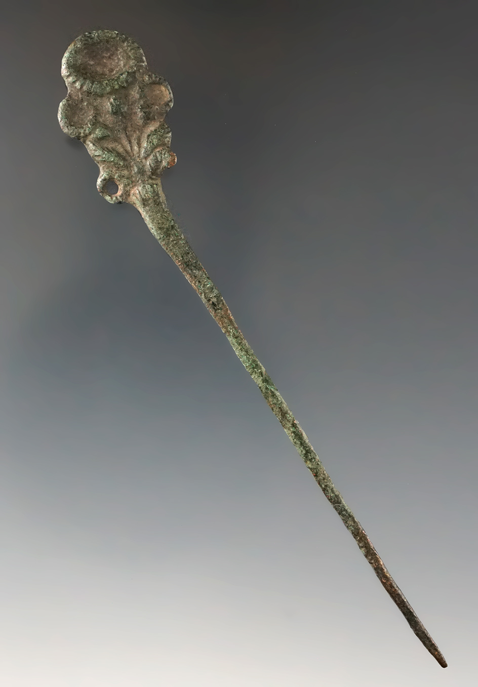 4 11/16" Copper Inca Tupu Pin found in Cuzco Valley, Peru.