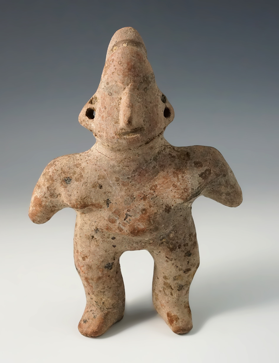 6" Tall Colima shaft Tomb figure made from pottery. Circa 300 BC-A.D. 300.