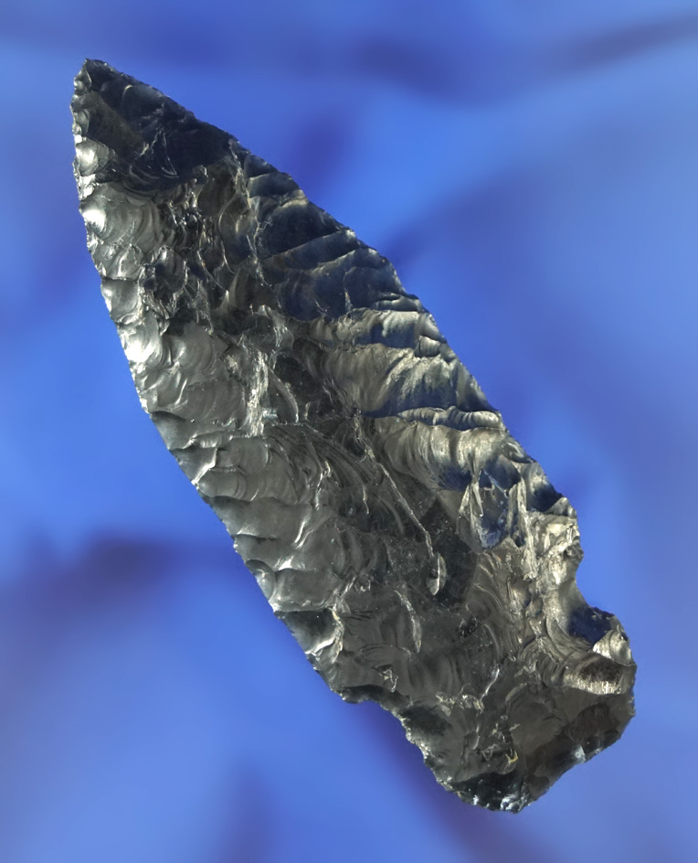 3 1/16" obsidian Nightfire that is nicely styled found in the Western Great Basin area.  Jackson COA