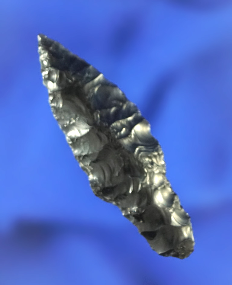 Rare style! 1 15/16" Paleo Lind Coolee Dart Point found in Lake County Oregon. Rogers COA.