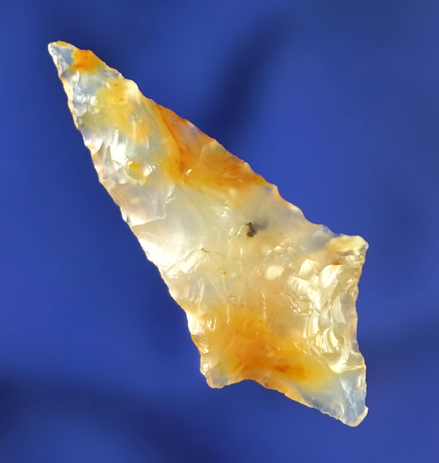 Incredible material on the semi translucent clear and yellow agate 1 7/16" Rabbit Island - Oregon.