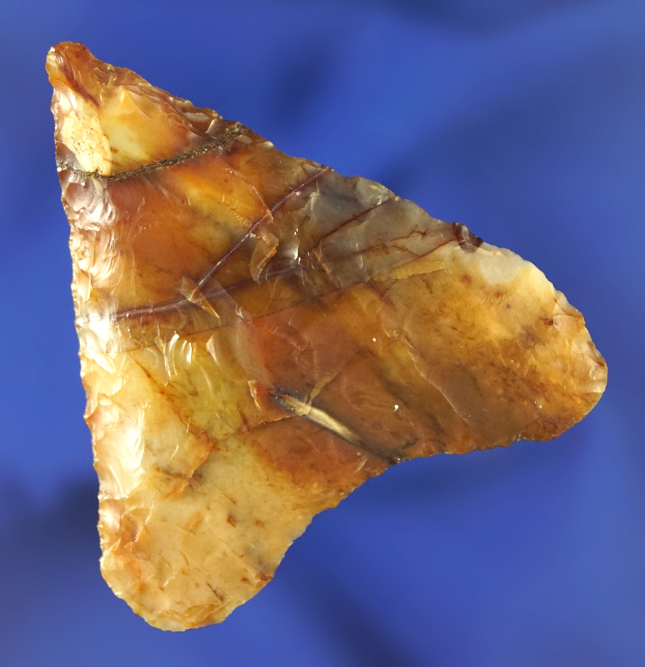 Exceptional! 2 3/16" Columbia Mule Ear made from heavily patinated agate. Found in Oregon.