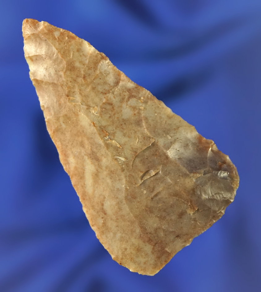 2 1/4" Plateau Pentagonal Knife found near the Dalles, Oregon. Ex. Gene Favell, Mike Sheppard.