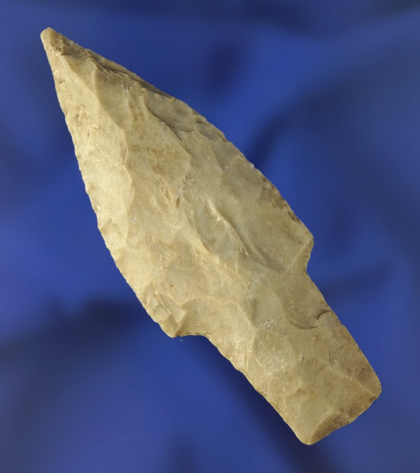 2 7/8" Bulverde point with a nice long stem found in Texas.