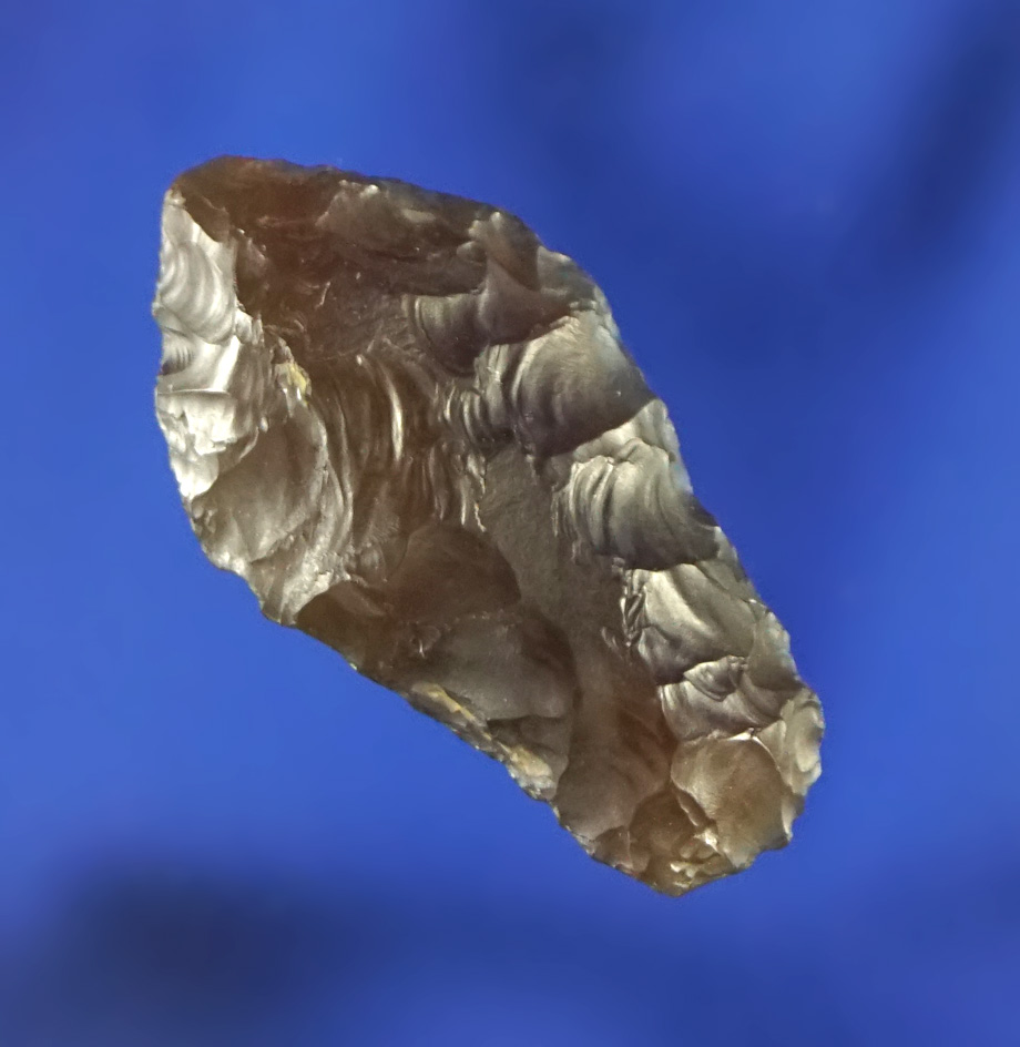 1" Paleo Spedis made from very attractive honey colored translucent chalcedony, Oregon.