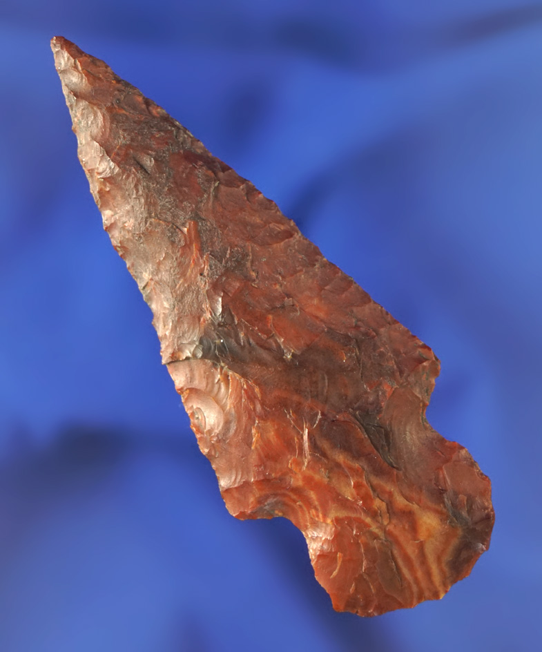 2 15/16" Merrybell - very attractive red material found near the Columbia River, Oregon. Stermer COA