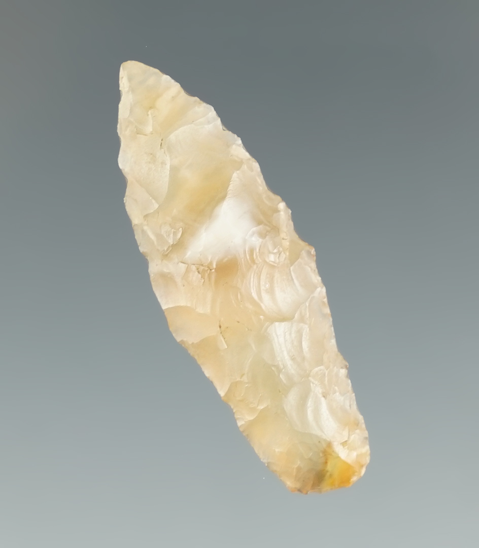 Pictured! 1 3/8" Translucent Agate Paleo Spedis found near the Columbia River, Oregon.