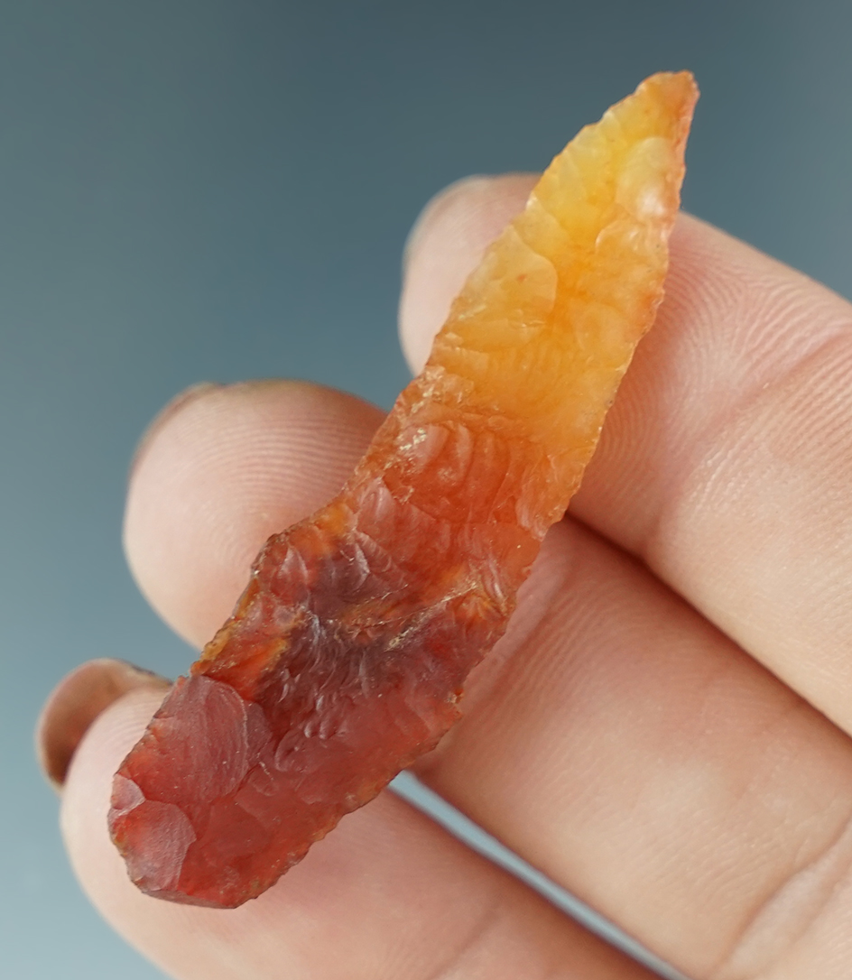 Uniquely styled 2" Lanceolate Knife made from gem quality Agate. Found in Oregon.