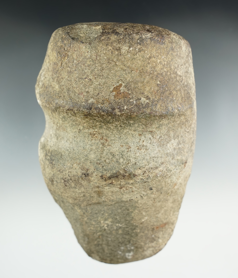 5 1/2" long 3/4 Grooved Axe that appears to have been heavily used in ancient times.