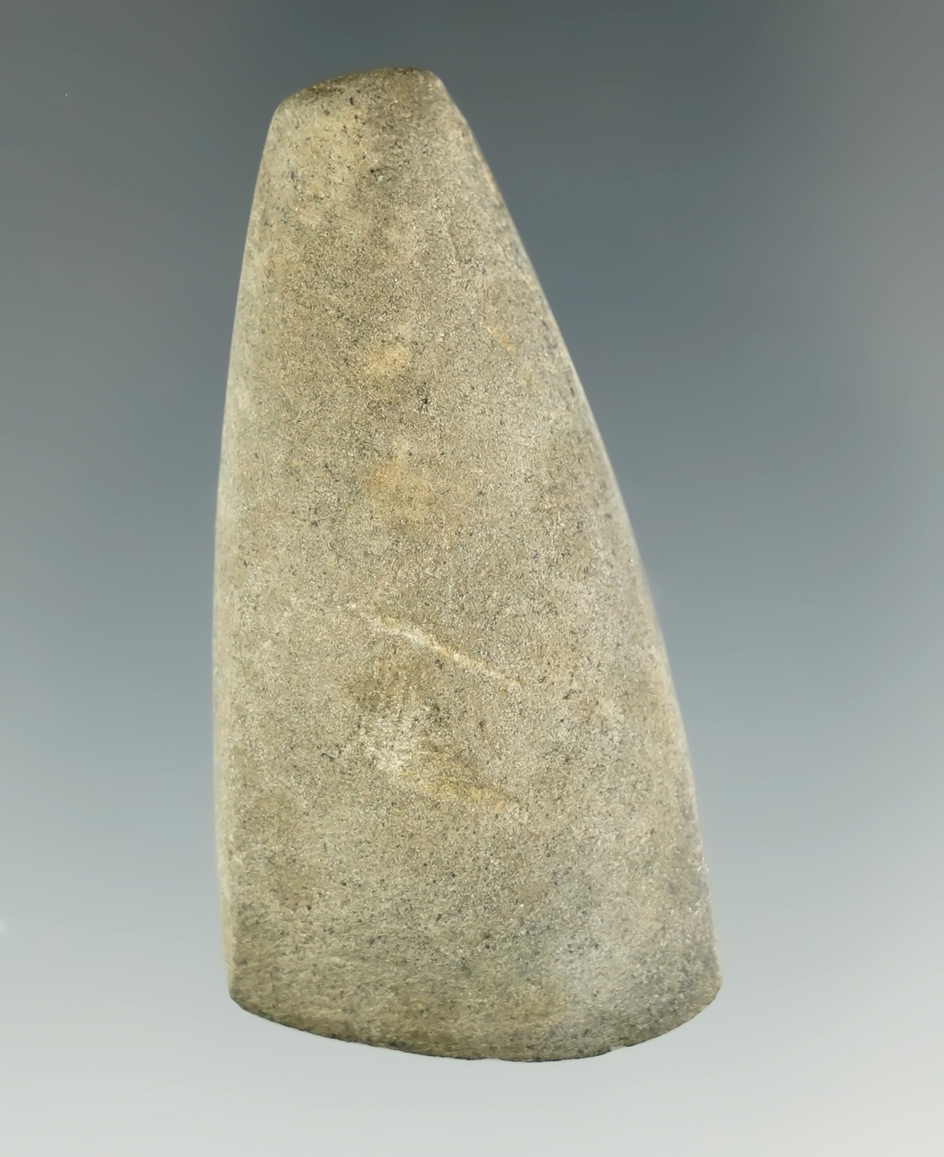 Unique 2" miniature Celt found in Hardin Co., Ohio, made from slate.