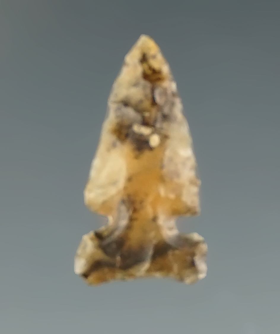 11/16" Sidenotch Columbia River Gem Point made from beautiful Moss Agate. Washington.