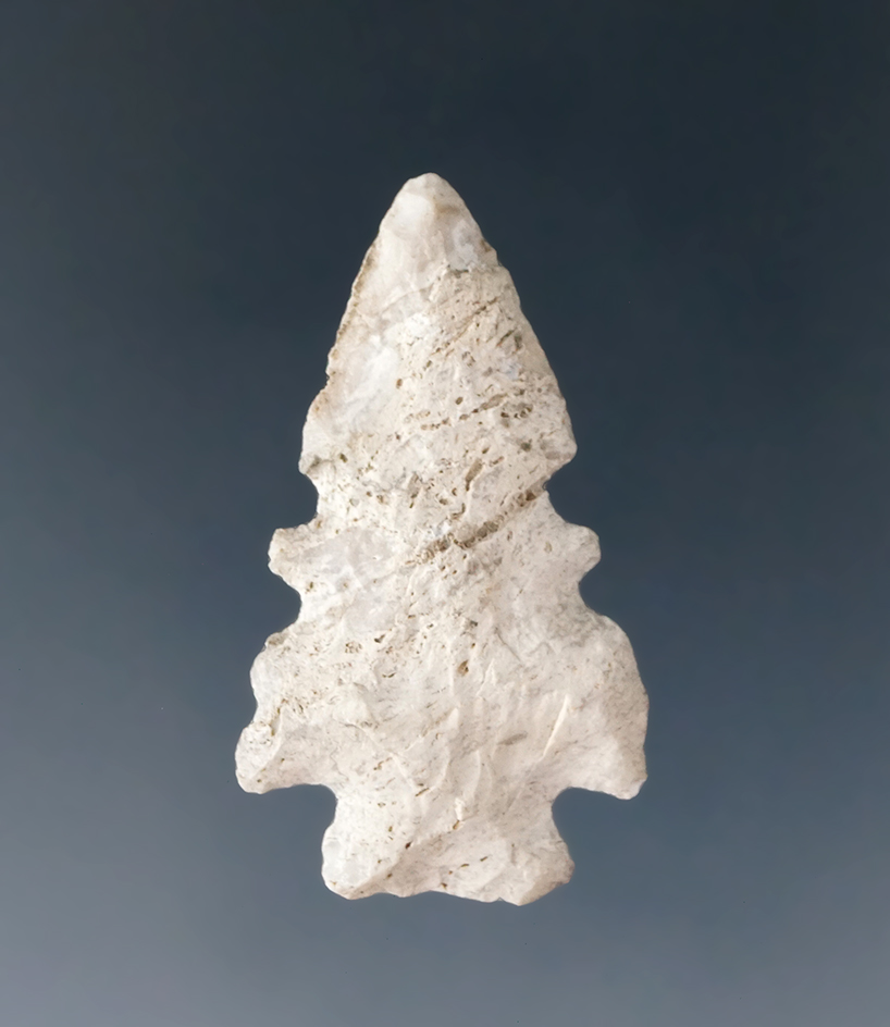 Ex. Museum! 1 3/8" Duran point found in Texas from the Charles Shewey collection.