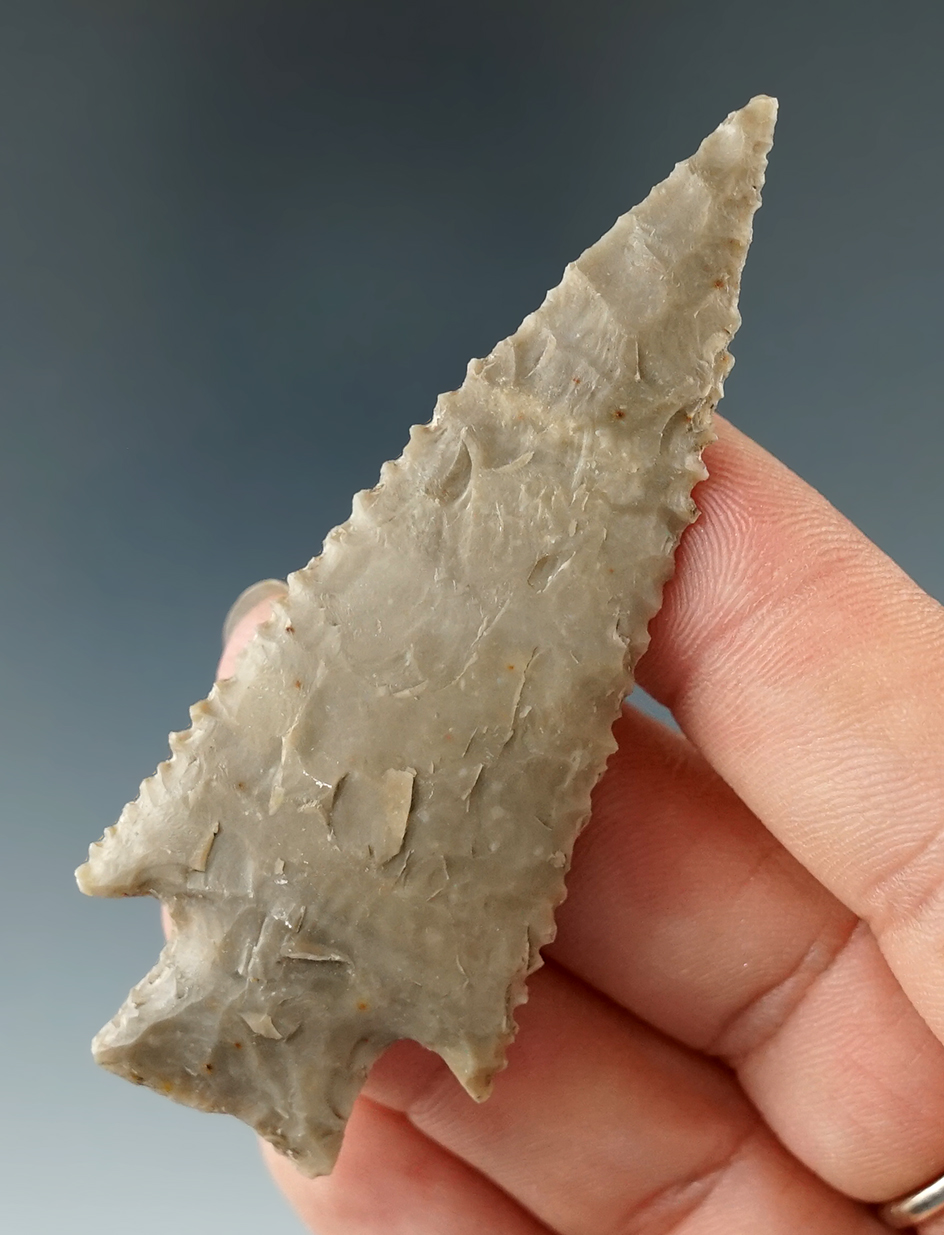 2 7/8" Classic style Darl found in Lampasas Co., Texas. Ex. Bill Arnold, Guy Gross. Rogers COA.