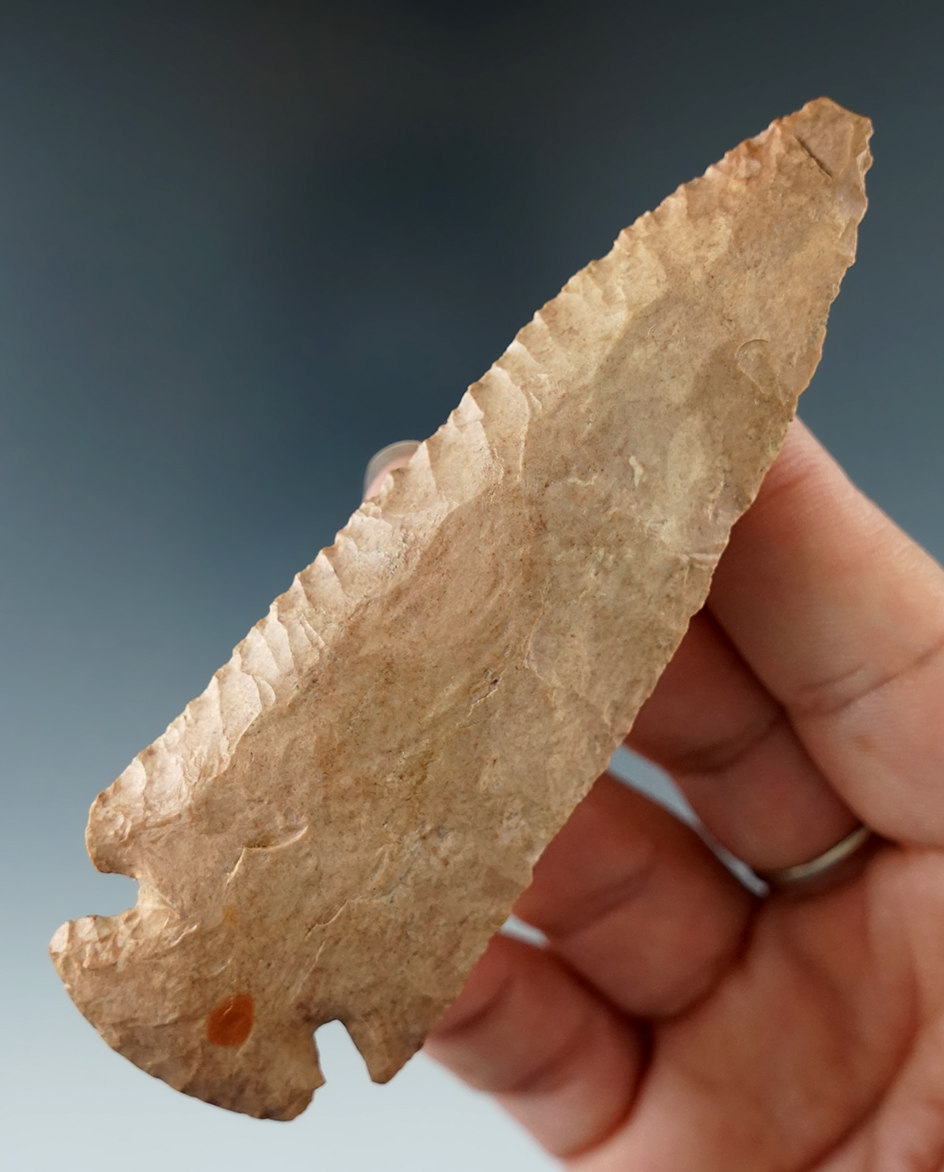 4" Dovetail found in Missouri that is nicely beveled. Comes with a Bennett COA. Ex. Fred Eiserman.