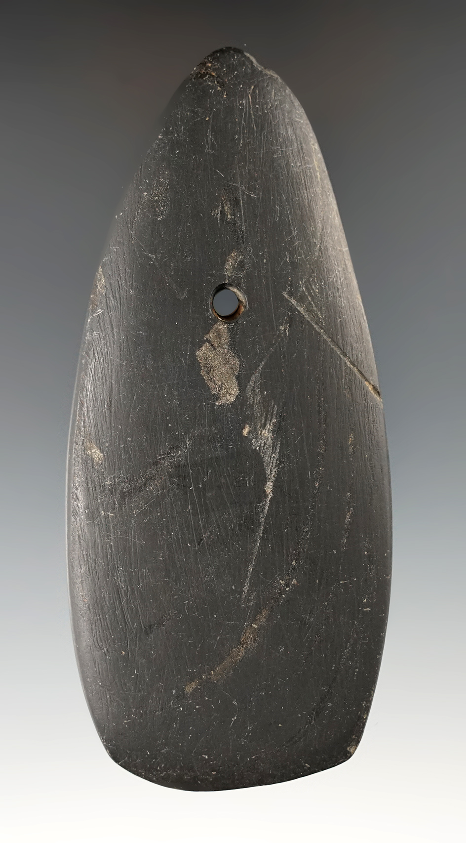 4 1/2" Teardrop Pendant made from Slate found in Ashland Co., Ohio.