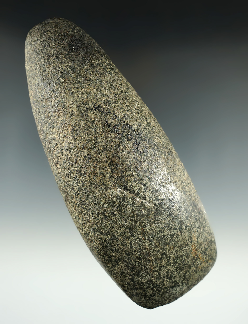 6 1/2" Ohio Celt made from Granite found in Hocking Co.,. Excellent use polish to the bit area.