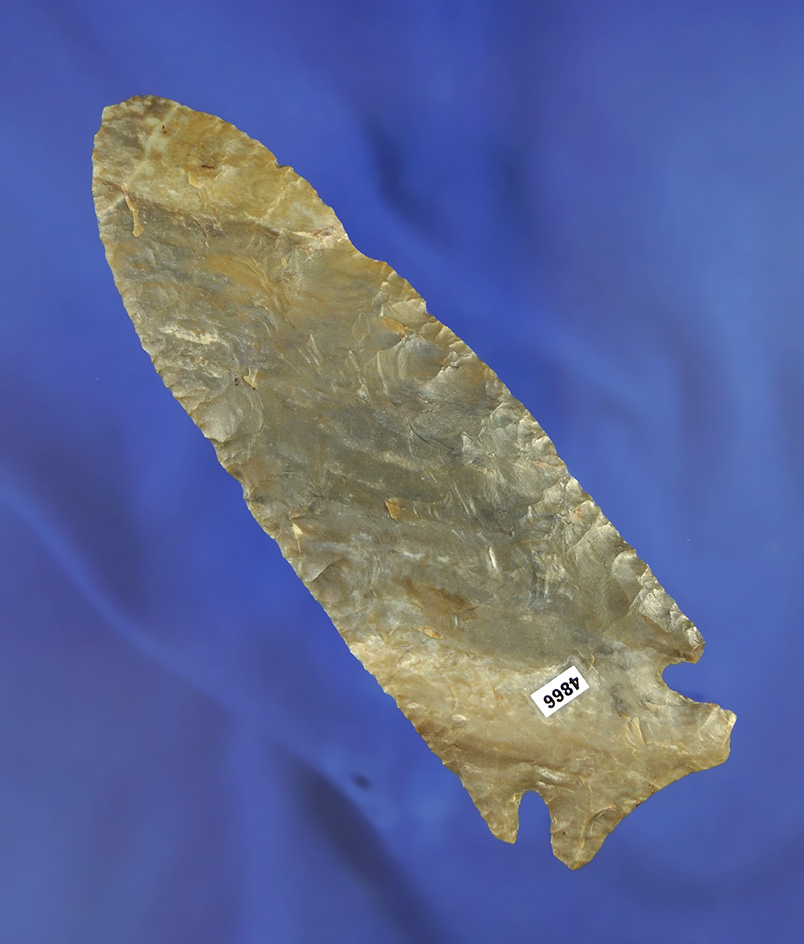 Large! 5 3/16" Flint Ridge Flint Stilwell found in Miami County Ohio. Elleman family collection.