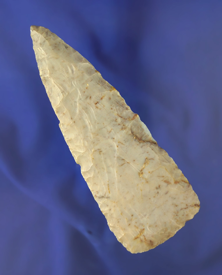 4 7/8" Triangular Blade made from high-quality Flint Ridge Flint found in Champaign County Ohio.
