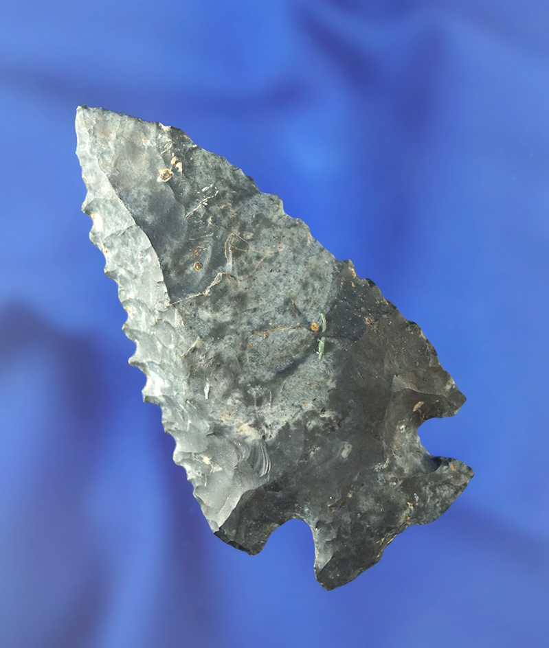 2 3/4" Notched Base Dovetail made from Coshocton Flint found in Seneca Co.,  Ohio. Ex. Kinsler.