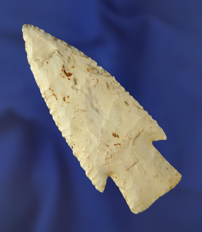 Thin and nice! 3 7/16" Hardin pointfound in Cooper Co.,  Missouri. Ex. Weidner collection.