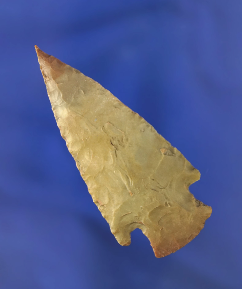 2 7/8" Williams point that is well styled with a needle tip made from multi-colored material. Texas.